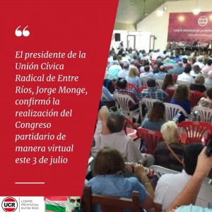 El congreso de la UCR será el 3 de Julio