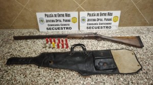 Se secuestró un arma y cartuchería