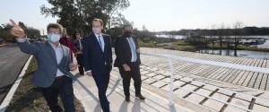 Bordet recorrió la obra de la costanera de Uruguay