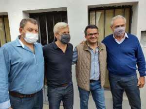 Frigerio y Benedetti junto a dirigentes locales