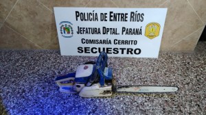 Recuperaron la motosierra robada
