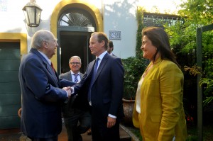 Bordet se reunió con el expresidente uruguayo Julio Sanguinetti.