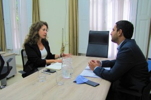 Silvina Guerra, se reunió con el flamante presidente de Enersa, Ramiro Caminos.