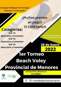 Próximo sábado 29 de enero.