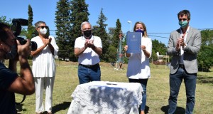 También firmaron convenio con el intendente Maiocco.