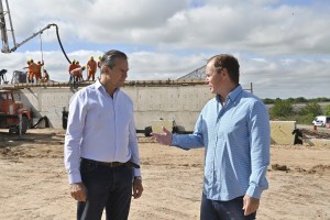 Bordet recorrió la zona con el intendente Bahl.