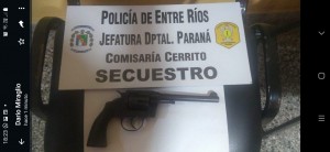 Se secuestró un arma de fuego en Cerrito