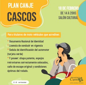 Plan canje de cascos.