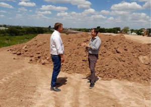 Koch junto a Argento recorrió la obra de Avenida Circunvalación