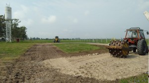 Obras en el parque industrial.