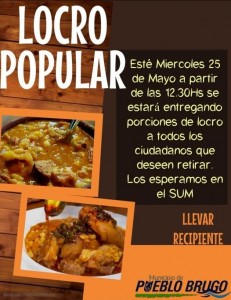 Locro popular en Pueblo Brugo