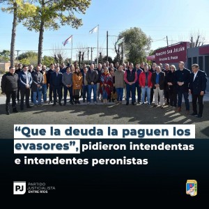 Pedido de los intendentes justicialistas a legisladores nacionales