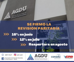 Acuerdo salarial de docentes universitarios