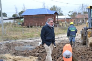 Solari en recorrida de obras