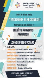 Votación de Presupuesto Participativo en Cerrito