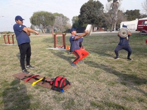 Preparación de Bomberos Voluntarios de Brugo