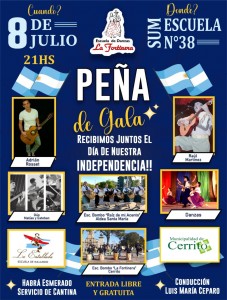 Noche de gala por el 9 de Julio en Cerrito