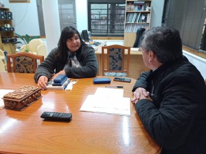 Palacios recibió a la directora de la escuela de Pueblo Moreno