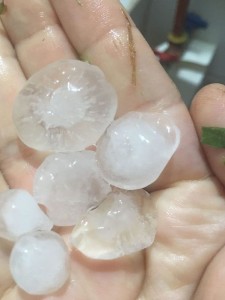 Granizó en Aldea Brasilera