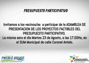 Presupuesto Participativo en Brugo