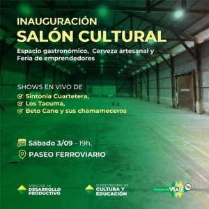 Se inaugura el Salón Cultural en Viale