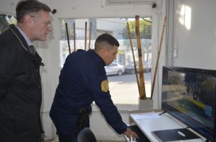 Cámaras de seguridad en el balneario de Diamante