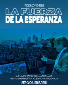 Urribarri invita a escuchar a Cristina Fernández