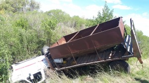 Acoplado involucrado en el accidente