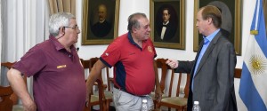 Bordet con bomberos Voluntarios.