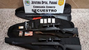 Secuestraron armas en Cerrito