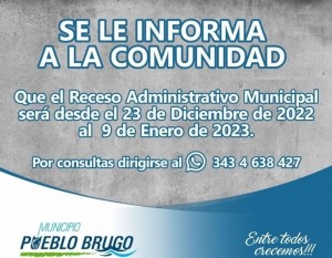 Receso administrativo en Brugo