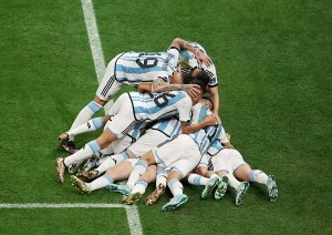 Felicidad por la Selección Argentina.