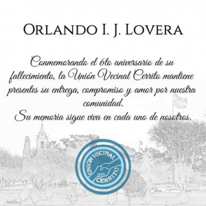 Recordaron a Orlando Lovera en el sexto aniversario de su partida