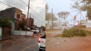 La tormenta causó destrozos en Victoria