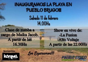 Se inaugura la playa en Pueblo Brugo