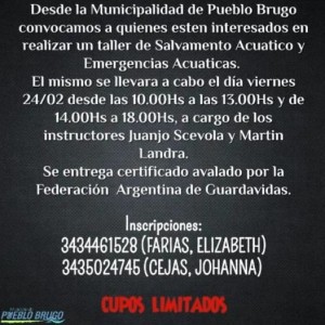 Curso de guardavidas en Brugo