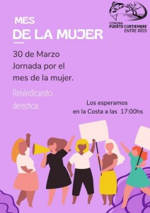 Actividades por el mes de la Mujer en Puerto Curtiembre