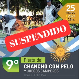 Se suspendió la fiesta del "Chancho con pelo" en Cerrito