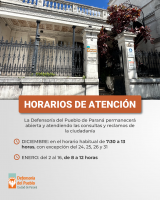 Horarios de atención